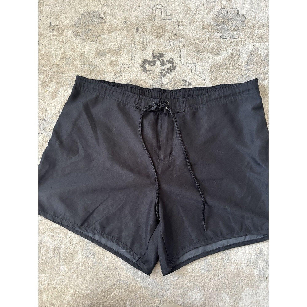 Catalina Women's Swim Shorts 1X (16W) Black Tie Front Full Coverage